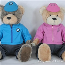 玩具批发供应车模熊穿衣熊奔驰熊宝马熊毛绒穿衣熊熊公仔