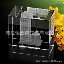 水晶内雕建筑水晶厂家直销欢迎来图定做！水晶工艺品