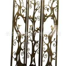 星级酒店隔断铁艺装饰屏风金属装饰品