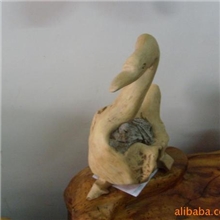 【木香缘】根雕根艺木质品摆件根包石鹅012