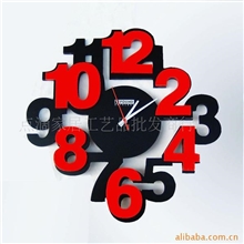 2010年新款立体数字时钟时尚家饰钟表创意挂钟