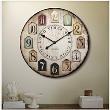 欧美乡村地中海复古时尚创意客厅大挂钟挂表特价促销B