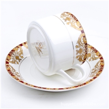 航空杯碟/骨瓷咖啡杯陶瓷杯子纯白咖啡杯可定制LOGO广告杯