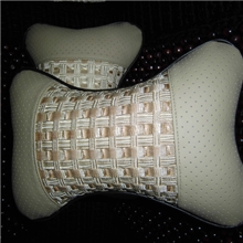 优质丹尼皮汽车头枕颈枕车用头枕打孔汽车护颈枕锦丝车枕