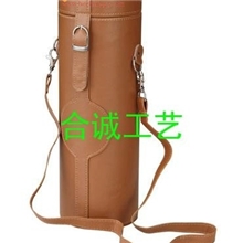 供应酒盒包装单支手拎皮盒