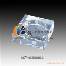 水晶烟缸内雕烟缸彩色烟缸