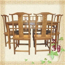 中式仿古家具实木家具长板酒店家具餐桌椅仿古古典餐桌