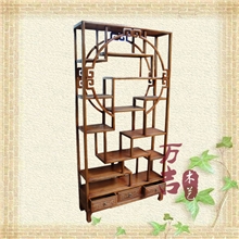 明清仿古家具实木内园外方三抽博古架多宝格工艺品展示架