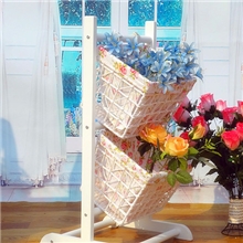 外贸原单~韩式田园风格家具~时尚白色书报架吊篮吊兰