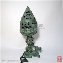 【钟鼎推荐】香道具，香道文化，骑兽人物博山炉