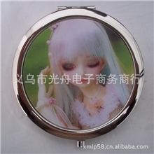 厂家直销卡通3D金属化妆镜双面化妆镜子(样品）