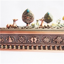 正品精美镀金卧香炉八吉祥六字大明咒佛教用品卧香炉厂家批发