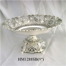 宜家热销欧式玫瑰宝石款果盘小吃盘餐具椭圆形王室贡品盘KTV采购