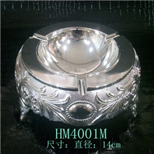 厂家直供中号圆形欧式高贵宝石款锌合金镀银彩绘烟灰缸/盅astray