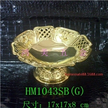 鸿美热销锌合金KTV酒店会所家居用糖果盒小吃碟零食盘水果盘餐具