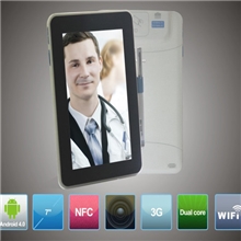 7寸IPS高清二维码扫描德仪方案1G8GGPS3G通话医疗平板电脑