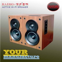 2.0有源高保真音响，插卡音响，佰步音响天籁系列产品，木纹电脑