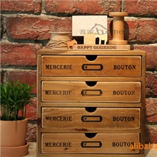 新款热卖四抽收纳柜旧木收纳柜日单收纳柜杂货收纳柜