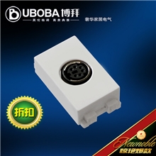 博拜墙壁开关插座HQ1-051端子插座（月光白）