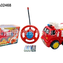 二通遥控卡通消防车工程玩具车可爱遥控玩具批发车子新奇特