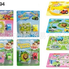 上链趣味拼图轨道车发条拼图玩具儿童益智智力玩具牛奶赠品