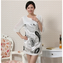 中老年女装厂家直销招加盟商中老年真丝韩版连衣裙中老年雪纺