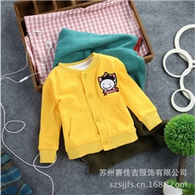 淘宝爆款童装批发童T恤小童中性款阿鲁鲁开衫外贸原单春秋款