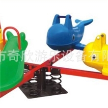 广州厂家直销双人鲸鱼跷跷板幼儿园跷跷板塑料摇马塑料加厚