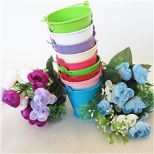 田园风格百搭迷你糖果色小铁桶花器家居装饰铁皮桶花盆厂家直销