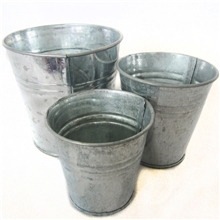 田园风格做旧复古白铁皮色花桶桌面摆放花盆家居装饰花器厂家直销