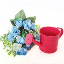 田园风格铁皮质彩色迷你型小浇水壶花桶家居桌面装饰小花瓶花器