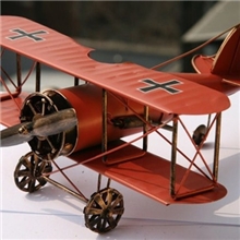 铁皮飞机模型/德国一战双冀信天翁飞机/红色男爵飞机仿真航模