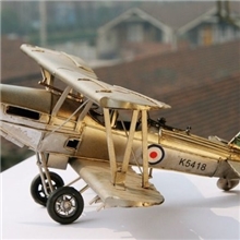 复古铁皮飞机模型/生日礼物家居摆设摄影道具