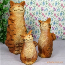 小额批发陶类家居装饰品摆件加菲猫工艺品动物摆饰2461