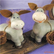 供应陶制驴外贸时尚家饰品摆件陶艺T2106