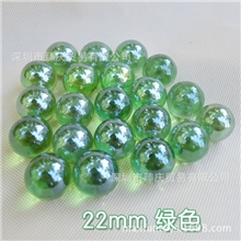 厂价直销绿色22mm玻璃珠鱼缸装饰波子水晶球儿童玩具弹珠