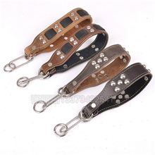 宠物脖圈牛皮颈带狗颈圈狗绳子三个型号中大型犬专用颈带