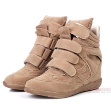 刘嘉玲同款内增高休闲鞋女鞋高帮鞋女韩版潮20130220卡其