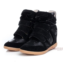 刘嘉玲同款内增高休闲鞋女鞋高帮鞋女韩版潮20130220黑色