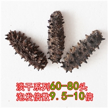 优质野生海参大连海参淡干海参刺参60-80头