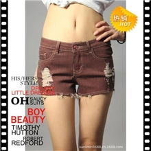 厂家直销2013专柜正品女夏新款条纹热裤ZARA咖啡色短裤批发