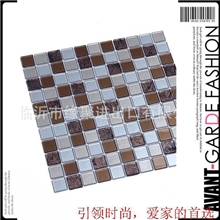 「供应」金箔混拼玻璃马赛克高档水晶玻璃马赛克全网最低