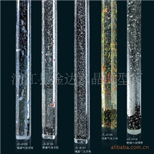 厂家定制水晶柱：玻璃水晶方柱，长方型水晶气泡柱，尺寸齐全