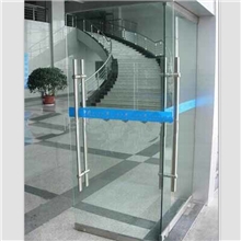 厂家供应钢化玻璃地弹簧门系列铝扶手不锈钢扶手地弹簧门