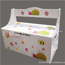 批发木制儿童家具/花朵玩具箱/两用收纳椅/整理箱沙发椅