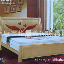 889#1.5m床批发实木家具/杉木床双人床1.8米1.5米特价床