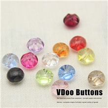 VT满包邮~钮扣纽扣扣子专卖水晶糖果色透明花扣子儿童扣12mm