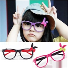 新款儿童太阳镜装饰眼镜架可爱百搭蝴蝶结萌款潮妞必备