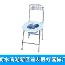 供应黑色靠背坐便椅马桶椅适用于行动不便的人群