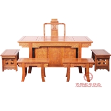 新款红木茶台非洲黄花梨实木茶台办公茶台古典根雕茶台批发